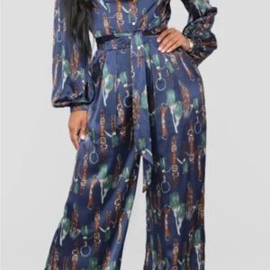 Fashion Nova entertainer satin jumpsuit